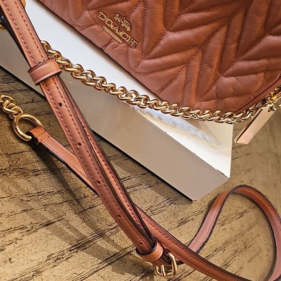 Coach Isla Chain Quilted Crossbody Bag - Picture 12 of 13